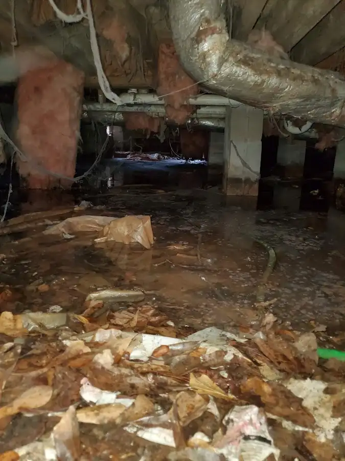 Crawl space flood assessment for Commercial Water Damage Restoration in Eastvale