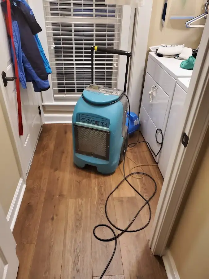 Commercial dehumidifier deployed for Flood Damage Cleanup in Eastvale